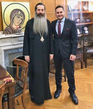 Συνάντηση με τον Πρωτοσύγκελο της Ιεράς Αρχιεπισκοπής Αθηνών  Θεοφιλέστατο Επίσκοπο Θεσπιών κ. Συμεών